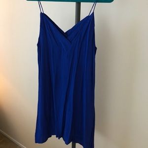 Royal blue slip-on dress